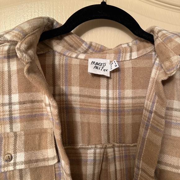Princess Polly Beige Flannel - Picture 3 of 3